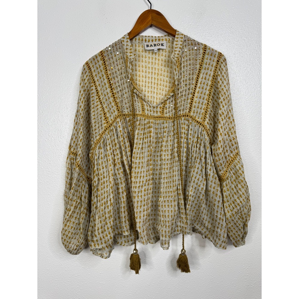 Anthropologie Barok‎ Paris Bohemian Tunic Blouse Size Small/Medium